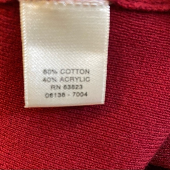 Christopher & Banks Red Button Down Sweater Size M - Picture 7 of 8